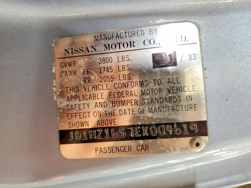 Продаж на аукціоні авто 1984 Datsun 300zx, vin: JN1HZ16S7EX004619, номер лоту: 74152865
