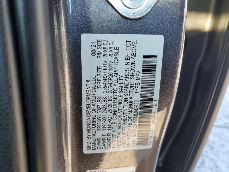 Продаж на аукціоні авто 2021 Acura Rdx, vin: 5J8TC2H63ML042483, номер лоту: 73540885