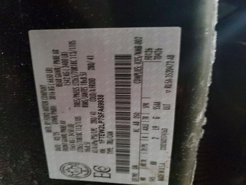 72407195 :رقم المزاد ، 1FTEW2LP7SFA69938 vin ، 2025 Ford F150 مزاد بيع