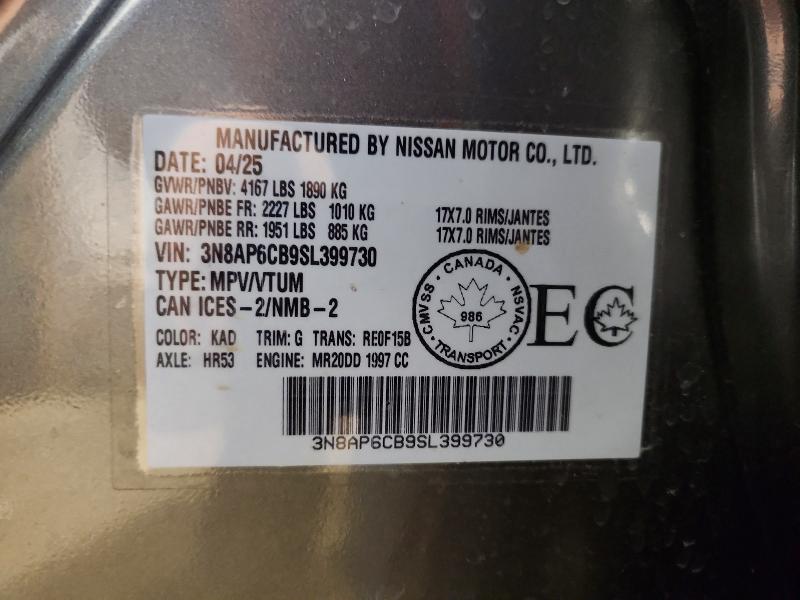 Aukcja sprzedaży 2025 Nissan Kicks, vin: 3N8AP6CB9SL399730, numer aukcji: 72484795