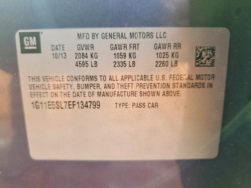 75111505 :رقم المزاد ، 1G11E5SL7EF134799 vin ، 2014 Chevrolet Malibu مزاد بيع