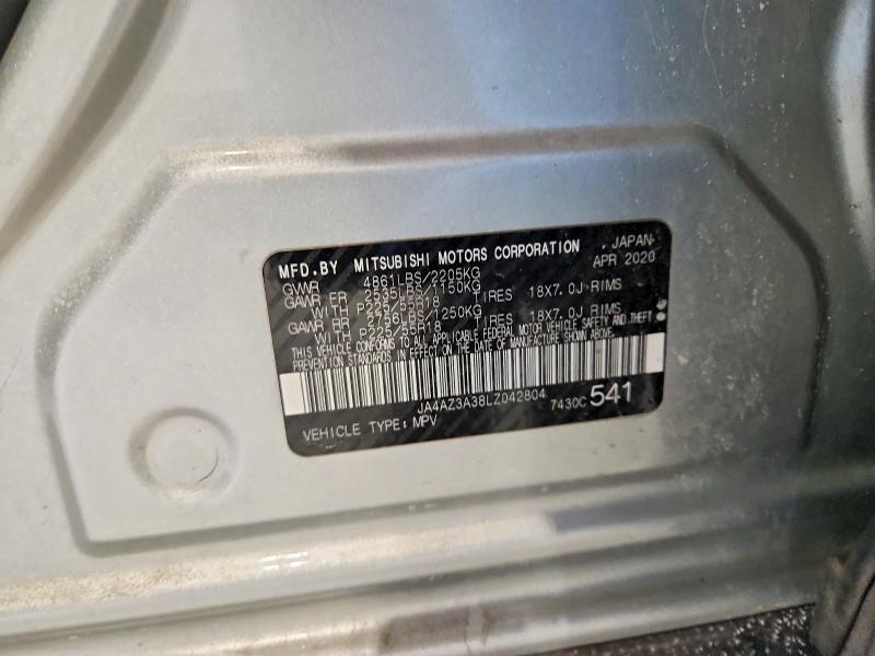Продаж на аукціоні авто 2020 Mitsubishi Outlander, vin: JA4AZ3A38LZ042804, номер лоту: 73168145