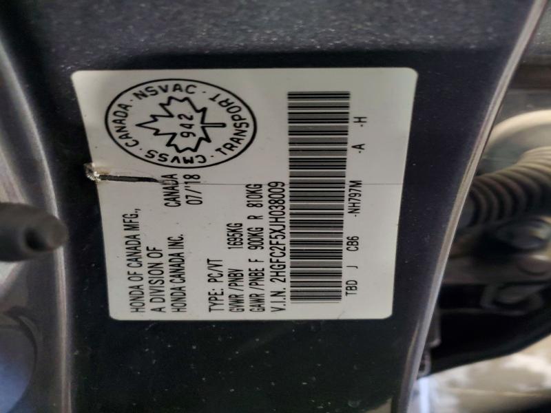 Продажа на аукционе авто 2018 Honda Civic Lx 4dr, vin: 2HGFC2F5XJH038009, номер лота: 73488075