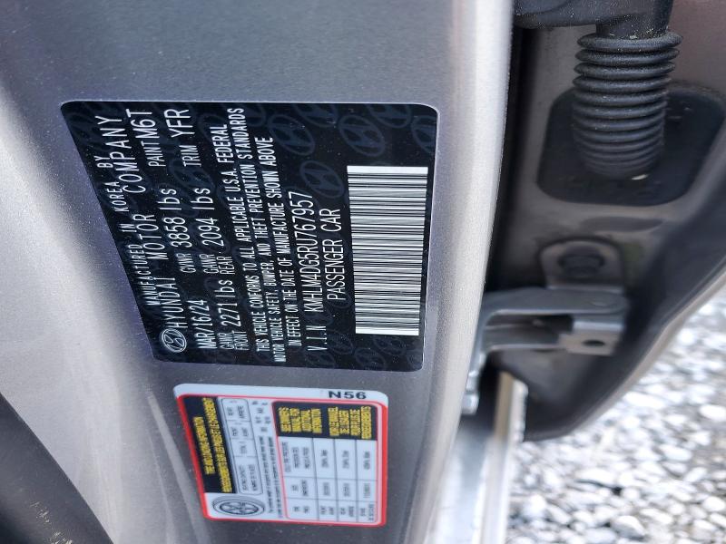 74214365 :رقم المزاد ، KMHLM4DG5RU767957 vin ، 2024 Hyundai Elantra مزاد بيع