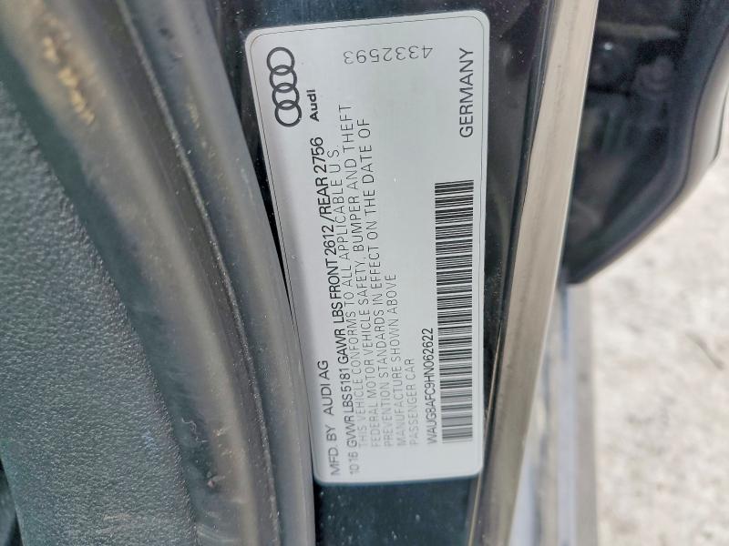 Aukcja sprzedaży 2017 Audi A6, vin: WAUG8AFC9HN062622, numer aukcji: 97878735