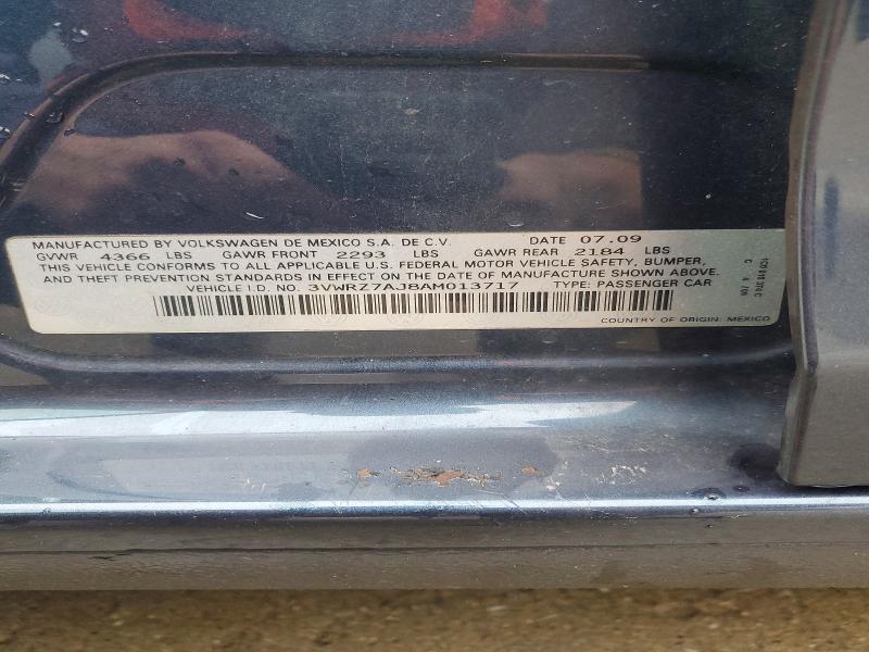 Auction sale of the 2010 Volkswagen Jetta, vin: 3VWRZ7AJ8AM013717, lot number: 99613855