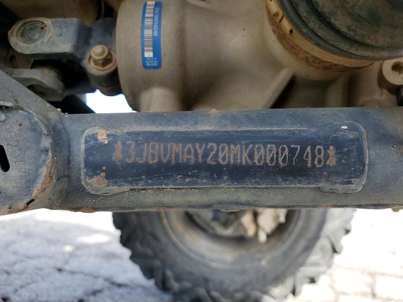 2021 Can Am Maverick მანქანა იყიდება აუქციონზე, vin: 3JBVMAY20MK000748, აუქციონის ნომერი: 74577445