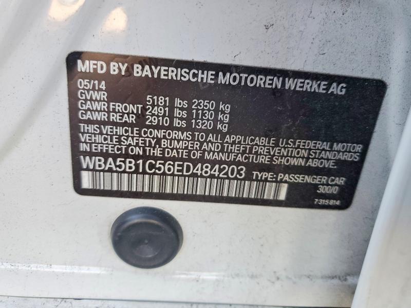 98982035 :رقم المزاد ، WBA5B1C56ED484203 vin ، 2014 Bmw 535 مزاد بيع