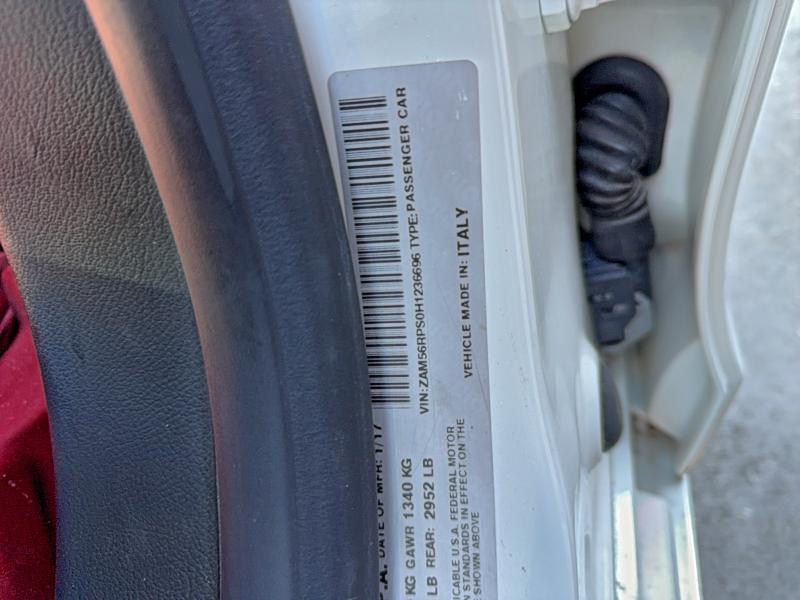 Aukcja sprzedaży 2017 Maserati Quattropor, vin: ZAM56RPS0H1236696, numer aukcji: 73478305