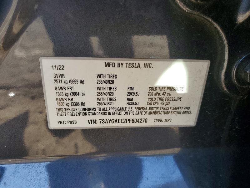 Aukcja sprzedaży 2023 Tesla Model Y, vin: 7SAYGAEE2PF600820, numer aukcji: 73266725