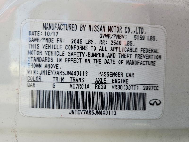 73305315 :رقم المزاد ، JN1EV7AR5JM440113 vin ، 2018 Infiniti Q50 Luxe مزاد بيع