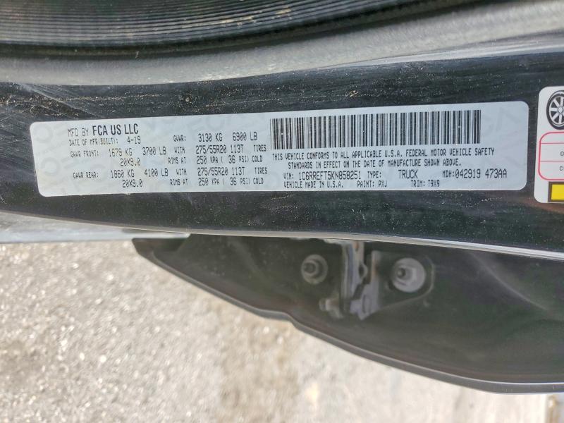 Продаж на аукціоні авто 2019 Ram 1500, vin: 1C6RREFT5KN858251, номер лоту: 99792935