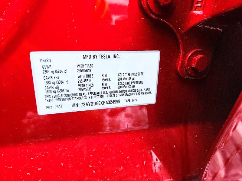 Aukcja sprzedaży 2024 Tesla Model Y, vin: 7SAYGDEEXRA324999, numer aukcji: 98231575