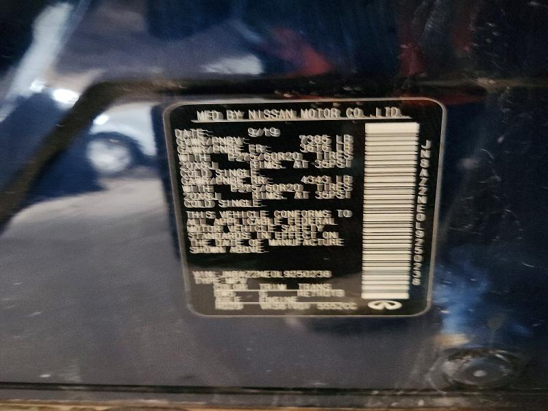 Продажа на аукционе авто 2020 Infiniti Qx80 Luxe, vin: JN8AZ2NE0L9250238, номер лота: 99723125
