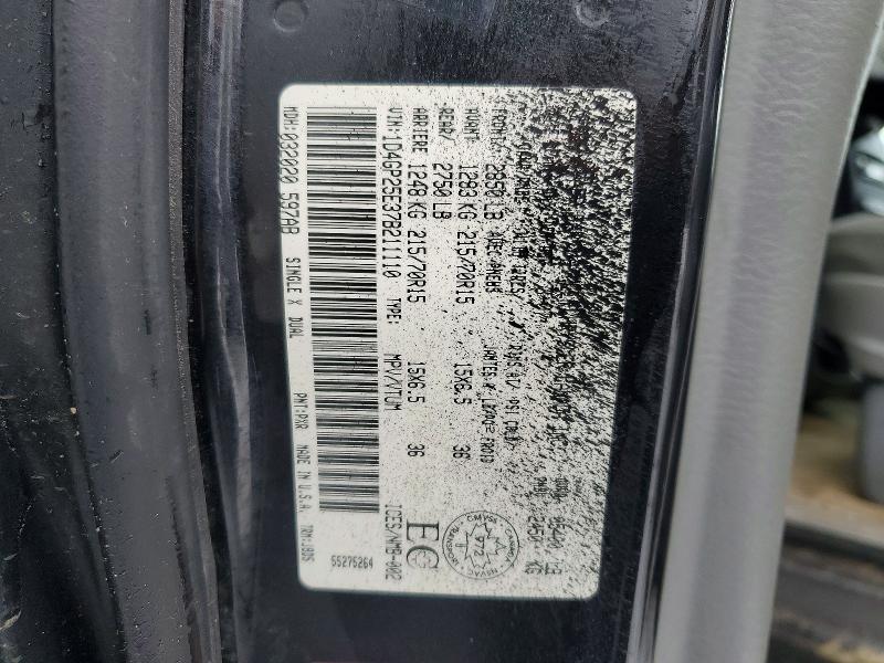 98175135 :رقم المزاد ، 1D4GP25E37B211110 vin ، 2007 Dodge Caravan مزاد بيع