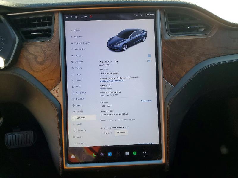 2020 Tesla Model S მანქანა იყიდება აუქციონზე, vin: 5YJSA1E2XLF415113, აუქციონის ნომერი: 72627045