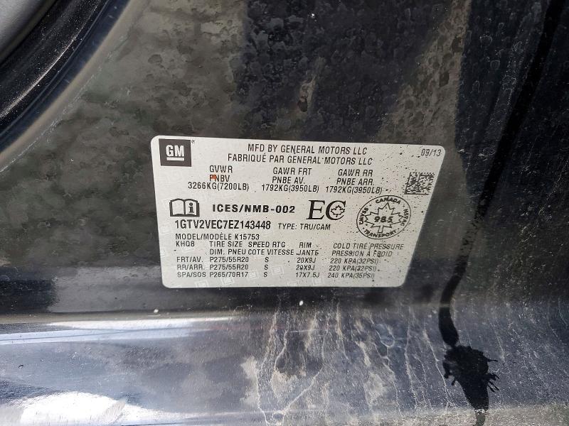 Auction sale of the 2014 Gmc Sierra K15, vin: 1GTV2VEC7EZ143448, lot number: 73848605