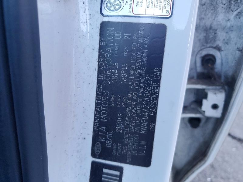 2010 Kia Forte მანქანა იყიდება აუქციონზე, vin: KNAFU4A23A5881221, აუქციონის ნომერი: 72269795