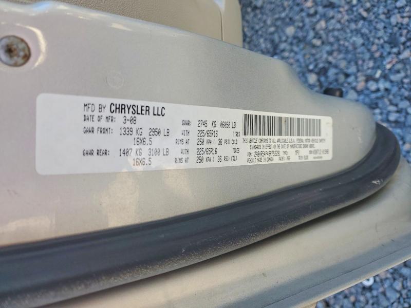 Продажа на аукционе авто 2008 Chrysler Town & Cou, vin: 2A8HR54P48R752291, номер лота: 72843575
