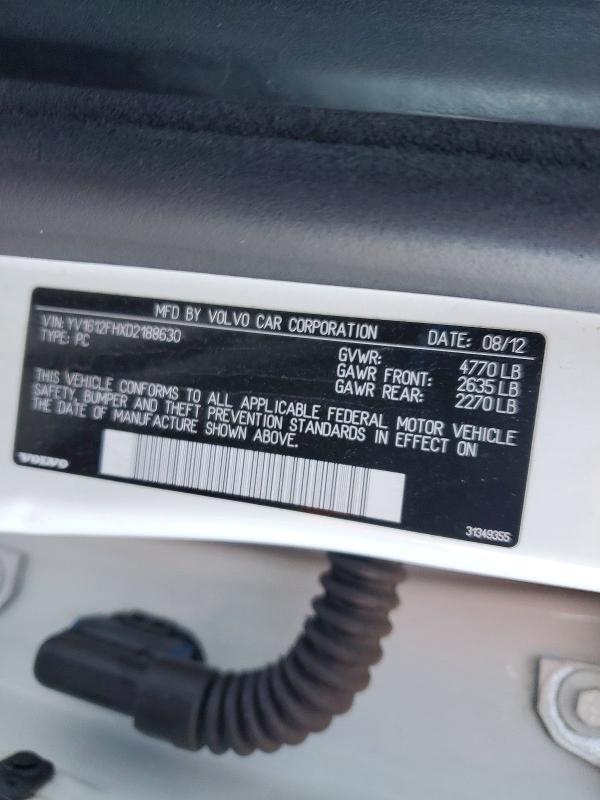 Продаж на аукціоні авто 2013 Volvo S60, vin: YV1612FHXD2188630, номер лоту: 73696865