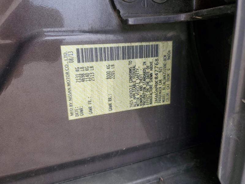 Продаж на аукціоні авто 2013 Nissan Maxima, vin: 1N4AA5AP4DC847768, номер лоту: 74236255