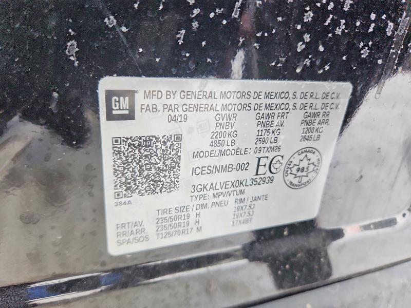 2019 Gmc Terrain მანქანა იყიდება აუქციონზე, vin: 3GKALVEX0KL352939, აუქციონის ნომერი: 99047735