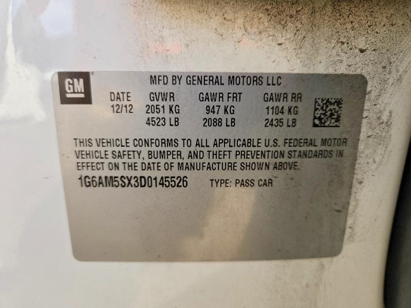 Продажа на аукционе авто 2013 Cadillac Ats, vin: 1G6AM5SX3D0145526, номер лота: 74123065