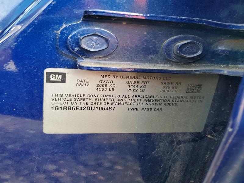 2013 Chevrolet Volt მანქანა იყიდება აუქციონზე, vin: 1G1RB6E42DU106487, აუქციონის ნომერი: 73386315