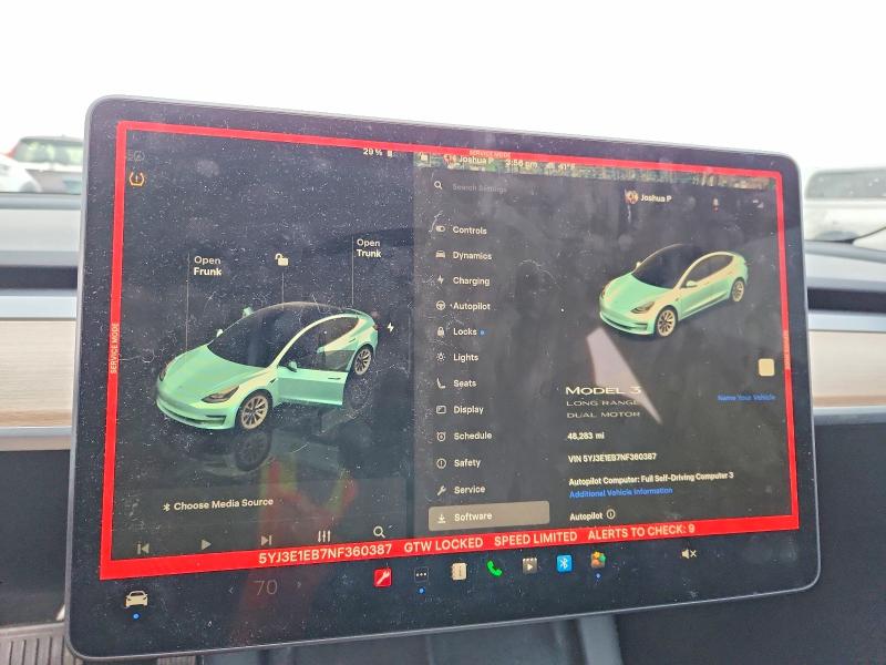 Aukcja sprzedaży 2022 Tesla Model 3, vin: 5YJ3E1EB7NF360387, numer aukcji: 73208485