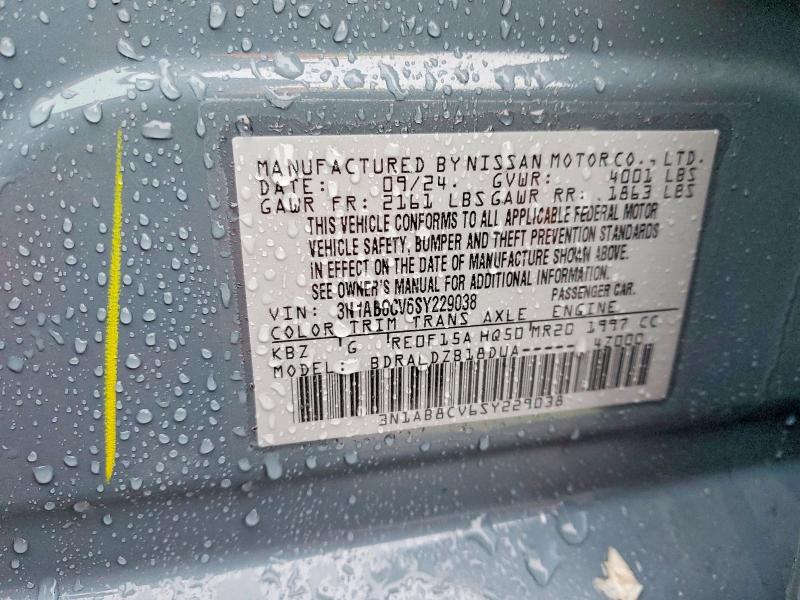 Продаж на аукціоні авто 2025 Nissan Sentra, vin: 3N1AB8CV6SY229038, номер лоту: 98363325
