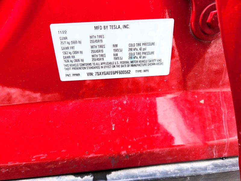 Продажа на аукционе авто 2023 Tesla Model Y, vin: 7SAYGAEE6PF600562, номер лота: 73715215