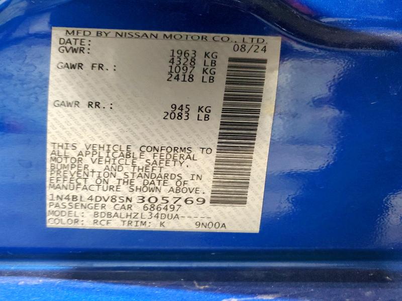 Продажа на аукционе авто 2025 Niss Altima, vin: 1N4BL4DV8SN305769, номер лота: 72816515