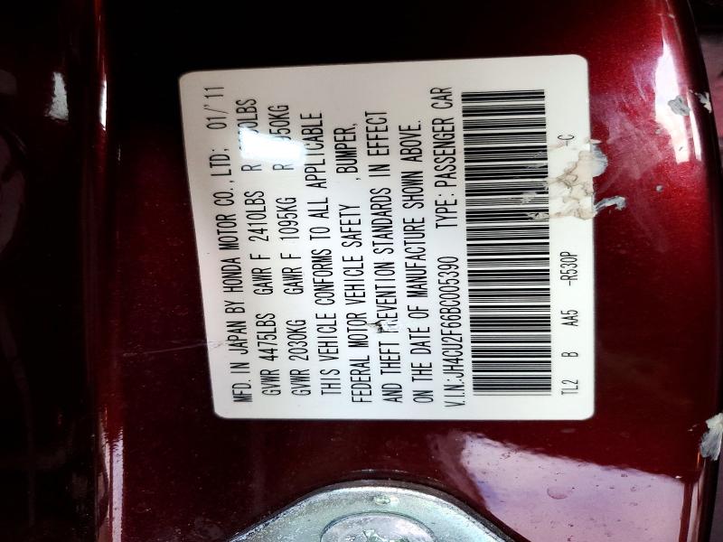 Продажа на аукционе авто 2011 Acura Tsx, vin: JH4CU2F66BC005390, номер лота: 74685865