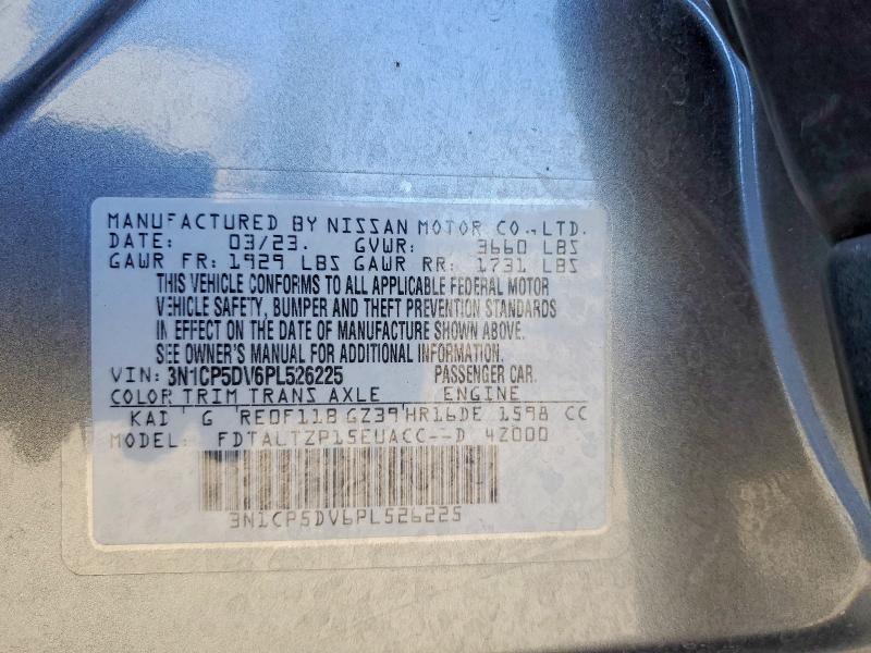 Aukcja sprzedaży 2023 Nissan Kicks, vin: 3N1CP5DV6PL526225, numer aukcji: 73578485
