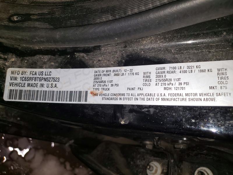 98321475 :رقم المزاد ، 1C6SRFBT6PN527523 vin ، 2023 Ram 1500 مزاد بيع