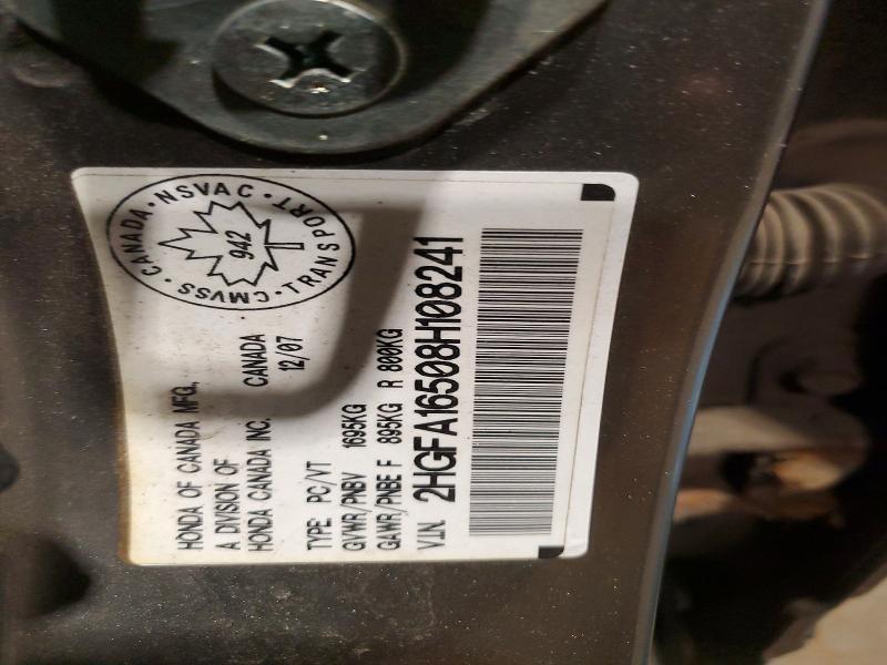Aukcja sprzedaży 2008 Honda Civic Lx, vin: 2HGFA16508H108241, numer aukcji: 75068485