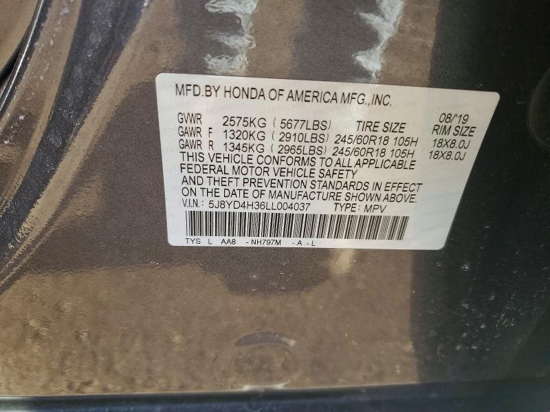 Продажа на аукционе авто 2020 Acura Mdx, vin: 5J8YD4H36LL004037, номер лота: 72637925