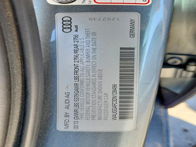 75233295 :رقم المزاد ، WAUGGAFC3DN128496 vin ، 2013 Audi A6 مزاد بيع