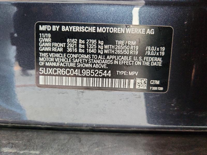 Продажа на аукционе авто 2020 Bmw X5, vin: 5UXCR6C04L9B52544, номер лота: 95007815