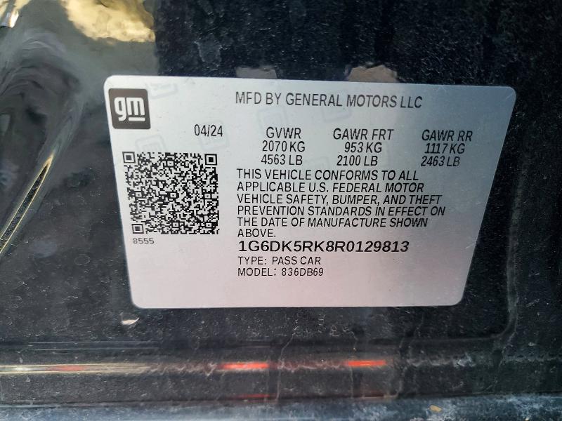 2024 Cadillac Ct4 მანქანა იყიდება აუქციონზე, vin: 1G6DK5RK8R0129813, აუქციონის ნომერი: 99255305