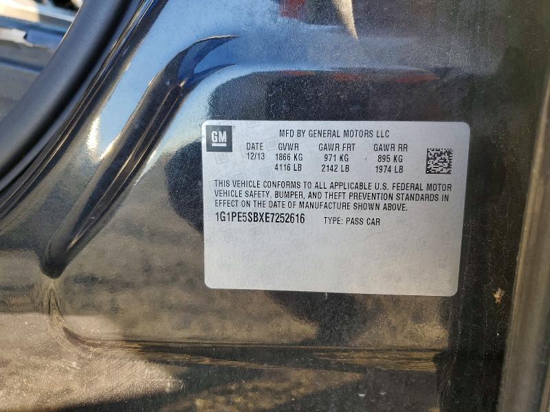 Auction sale of the 2014 Chevrolet Cruze Lt, vin: 1G1PE5SBXE7252616, lot number: 73532885