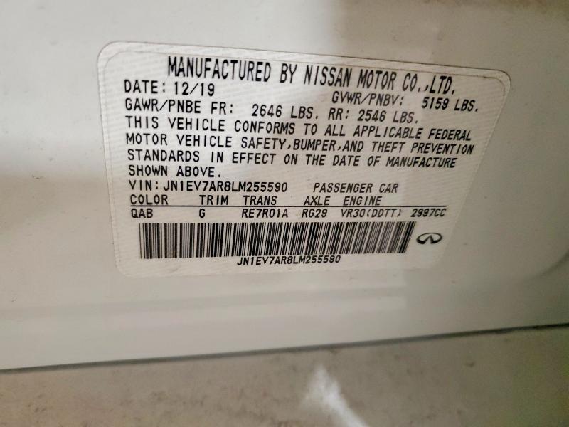 Продажа на аукционе авто 2020 Infiniti Q50 Pure, vin: JN1EV7AR8LM255590, номер лота: 75028975