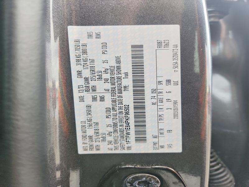 Aukcja sprzedaży 2023 Ford F150, vin: 1FTFW1E84PKF96502, numer aukcji: 75025155