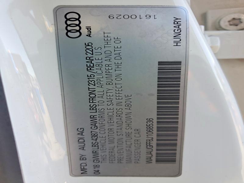 Продажа на аукционе авто 2018 Audi A3, vin: WAUAUGFF8J1068536, номер лота: 73992295