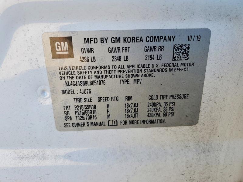 Продажа на аукционе авто 2020 Buick Encore Pre, vin: KL4CJASB9LB051076, номер лота: 74742415