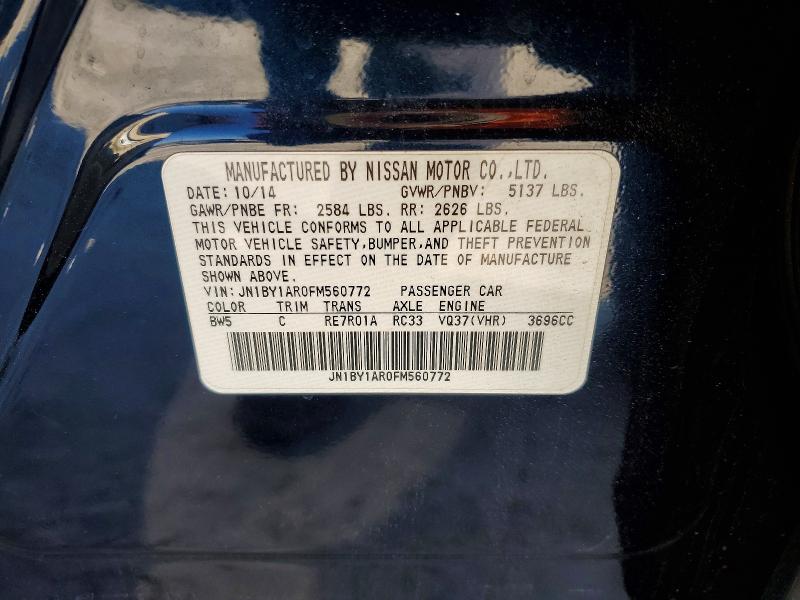 Продажа на аукционе авто 2015 Infiniti Q70, vin: JN1BY1AR0FM560772, номер лота: 75104275