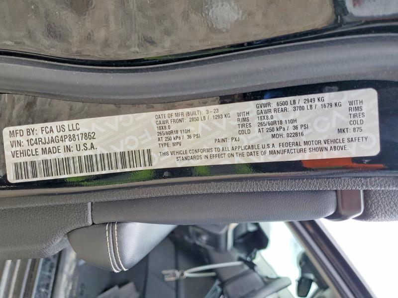 Aukcja sprzedaży 2023 Jeep Grand Cherokee, vin: 1C4RJJAG4P8817862, numer aukcji: 73080305