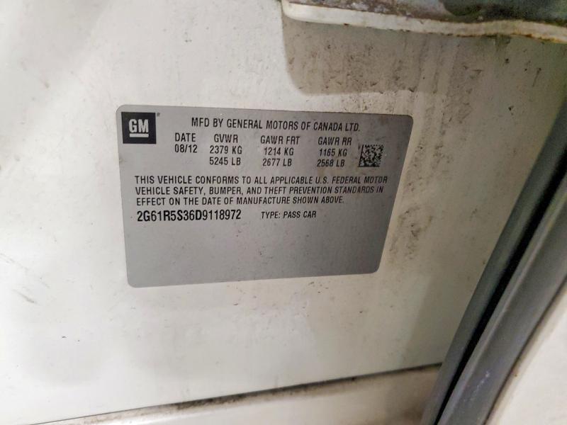 2013 Cadillac Xts მანქანა იყიდება აუქციონზე, vin: 2G61R5S36D9118972, აუქციონის ნომერი: 72576865