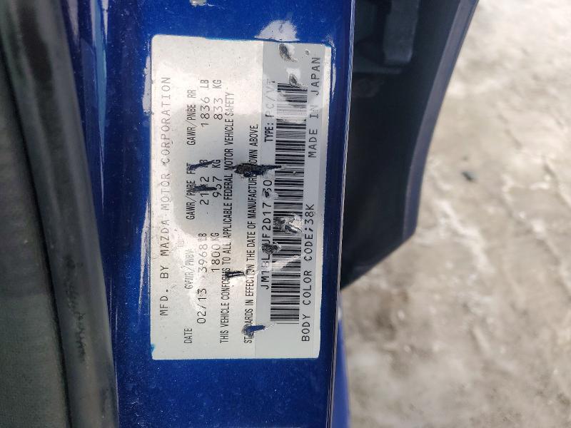 Aukcja sprzedaży 2013 Mazda 3, vin: JM1BL1UF2D1793015, numer aukcji: 72429475