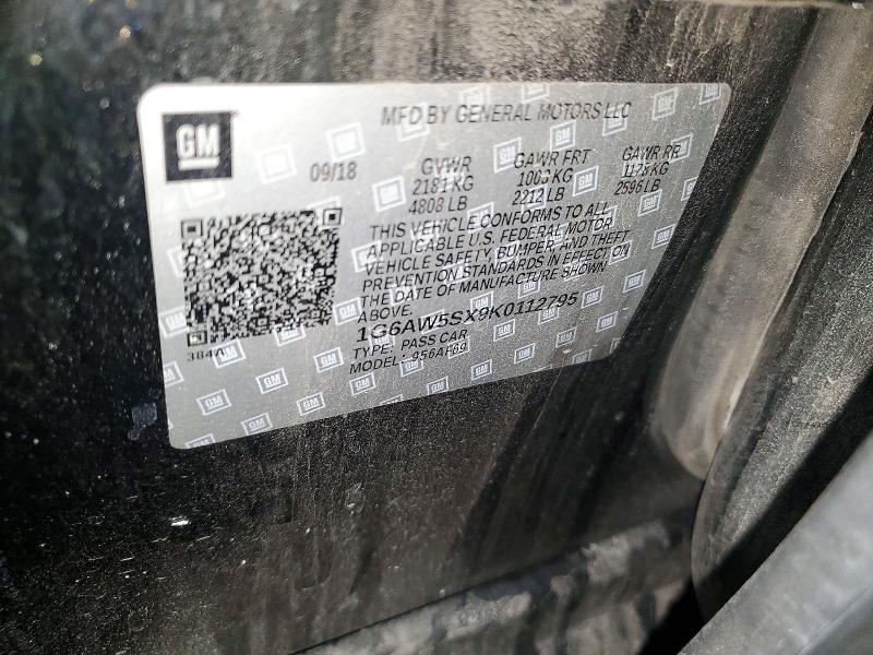 Продажа на аукционе авто 2019 Cadillac Cts, vin: 1G6AW5SX9K0112795, номер лота: 73920795